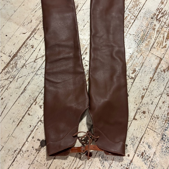 Brown Leather Chaps - Picture 2 of 3